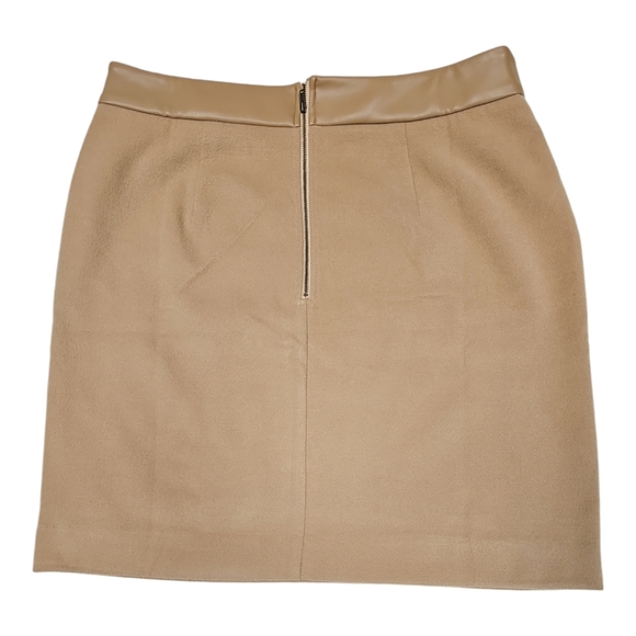 Cabi Brown Wool Mini Work Pencil Cut Skirt Office wear - Picture 2 of 8